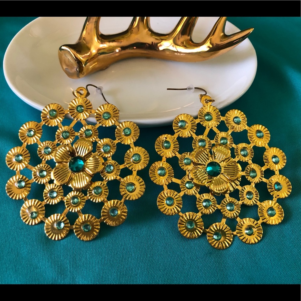 Gold/Turquoise Earrings